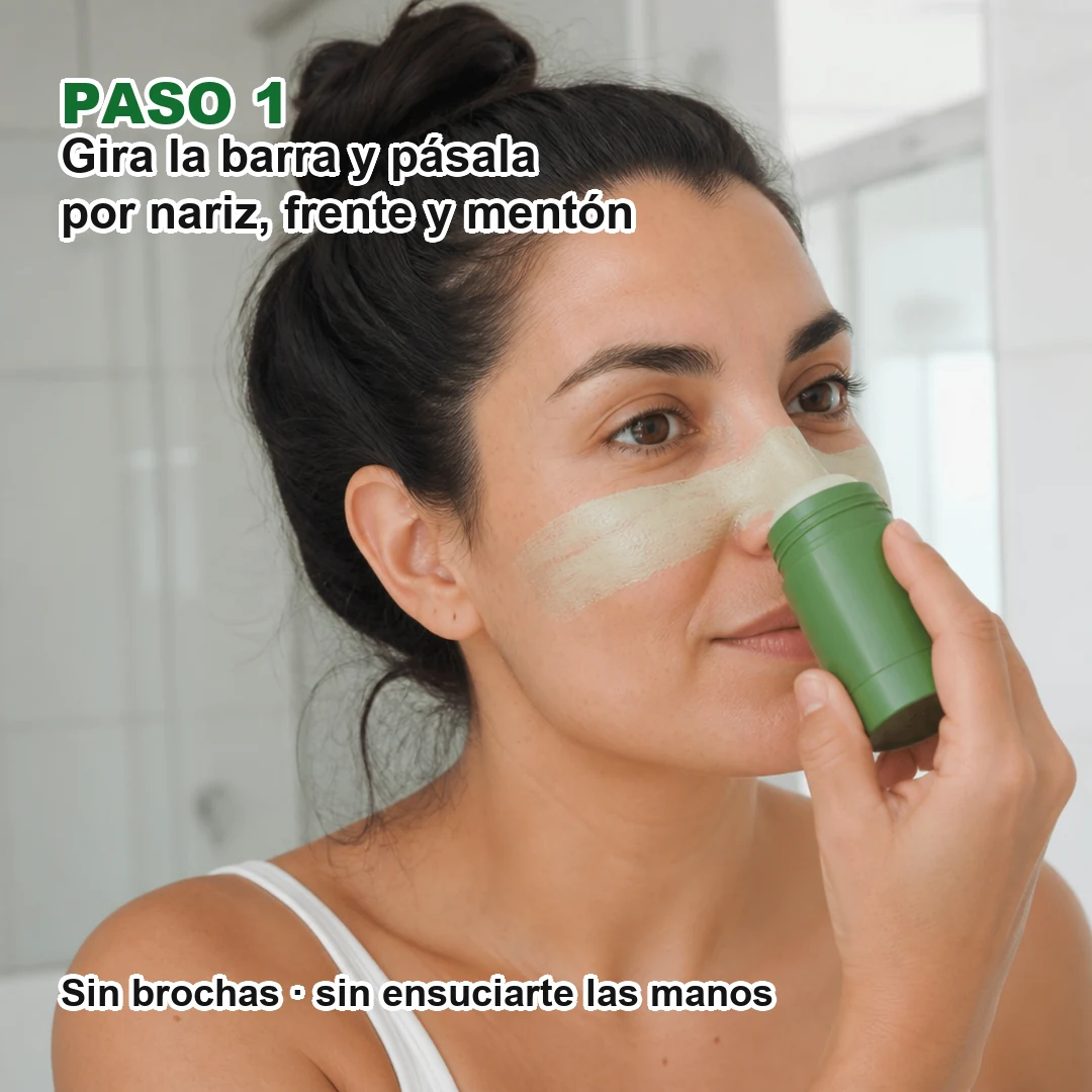Paso 1: gira la barra y pásala por la cara